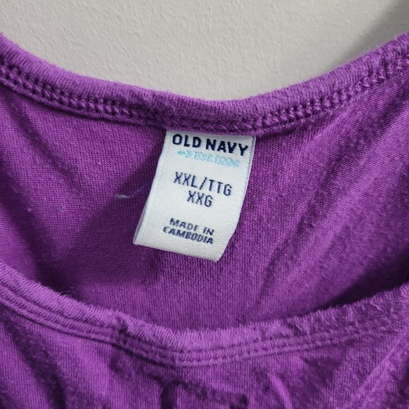 XXL Old Navy Purple A-Line Swing Dress - Picture 3 of 8
